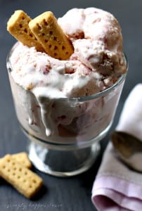 Raspberry Shortbread Ice Cream